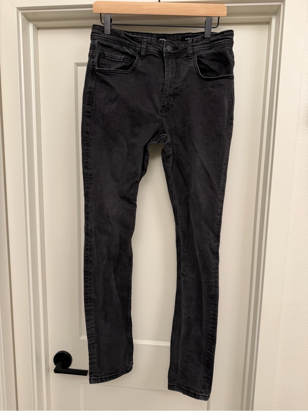 Cotton On Mens washed Black Super Skinny 32x 32